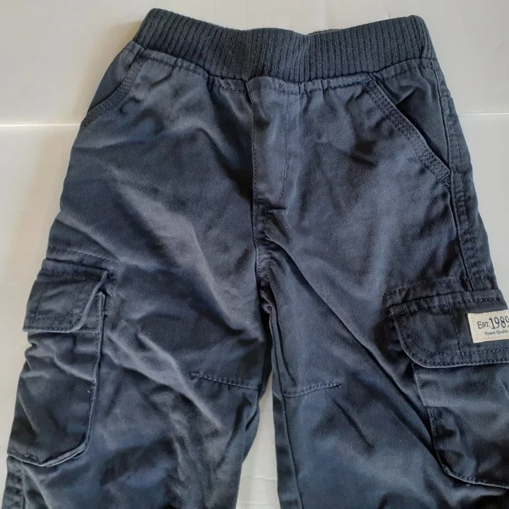 Children's Place Boys Pants Cargo Navy Elastic Waist Pull On 18 Months New